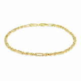 Revere 9ct yellow gold Figarope bracelet 18.5cm, imported from the UK