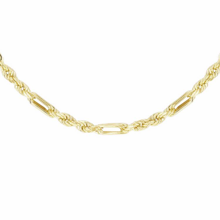 Revere 9ct yellow gold figarope chain 18 inch - British product