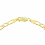 Revere 9ct yellow gold diamond cut flat curb bracelet 20cm - British product