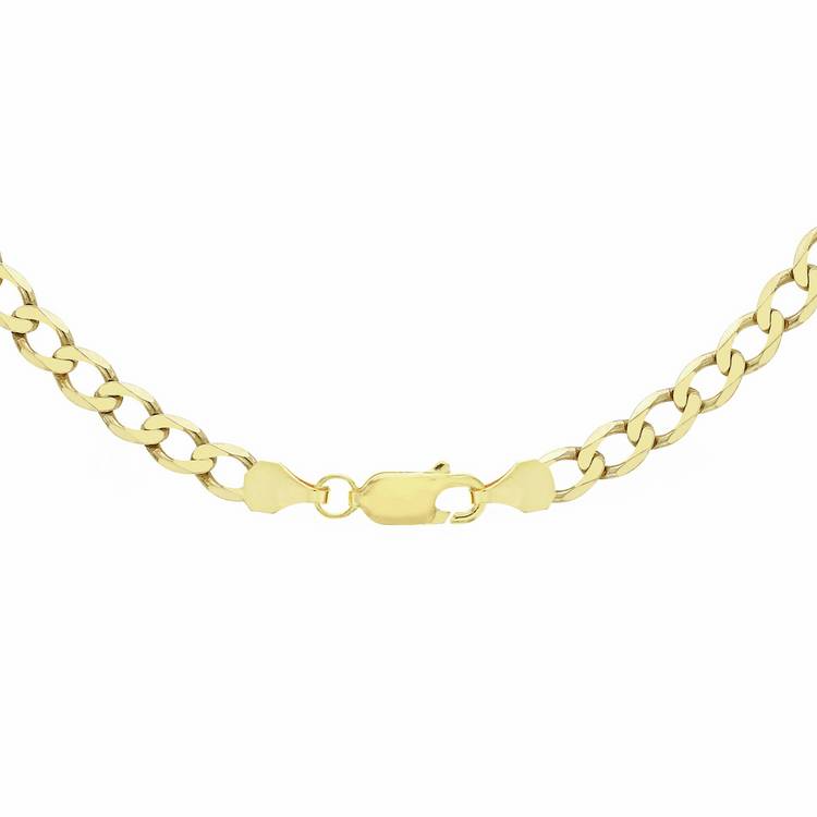 Revere gold flat curb chain 22 inch, imported from the UK