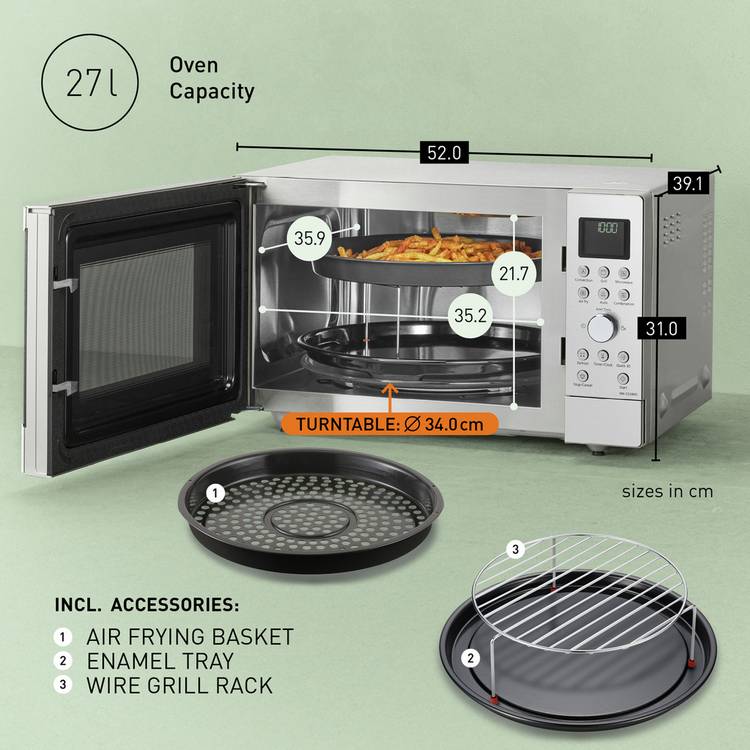 Panasonic airfry combo microwave 27L stainless steel - British product