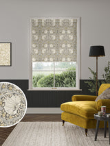 Next William Morris At Home Pimpernel Flint Grey Made to Measure Roller Blind- Buy online at McGrocer