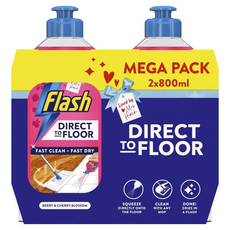 Flash Cherry Blossom floor cleaner 800ml twin pack (British brand)