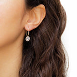 Revere 9ct yellow gold drop cubic zirconia earrings - British product