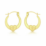 Argos Revere 9ct Yellow Gold Heart Creole Earrings- Buy online at McGrocer