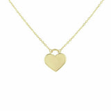 Revere 9ct yellow gold heart drop necklace (British brand)