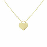 Revere 9ct yellow gold heart drop necklace (British brand)