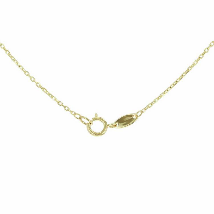 Revere 9ct yellow gold heart drop necklace (British brand)