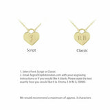 Revere 9ct yellow gold heart drop necklace (British brand)