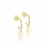 Revere 9ct yellow gold heart drop stud earrings, UK version