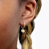 Revere 9ct yellow gold heart drop stud earrings, UK version