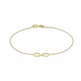 Revere 9ct yellow gold infinity bracelet 19cm - British product