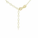 Revere 9ct yellow gold infinity chain necklace (British brand)