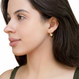 Revere 9ct yellow gold creole earrings (British brand)