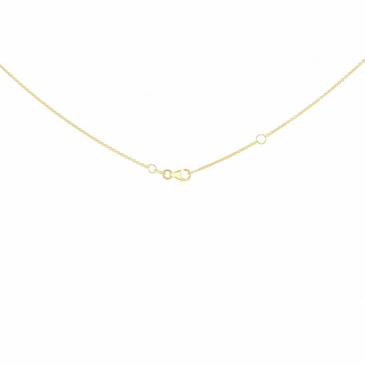 Revere gold mini cross necklace with cubic zirconia stones, UK version