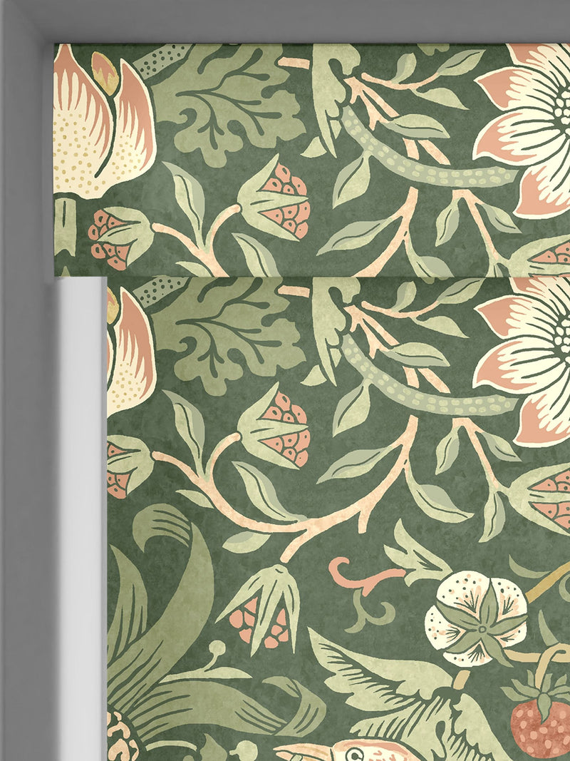 William Morris Strawberry Thief made to measure roller blind (British brand)
