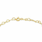 Revere 9ct yellow gold open heart bracelet 18cm (British brand)