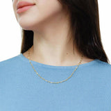 Revere 9ct gold mini open heart chain 46cm (British brand)