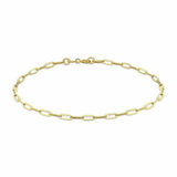 Revere 9ct yellow gold paper chain bracelet 18.5cm, imported from the UK