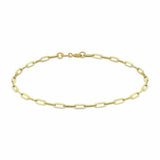 Argos Revere 9ct Yellow Gold Paper Chain Bracelet 18.5cm- Buy online at McGrocer