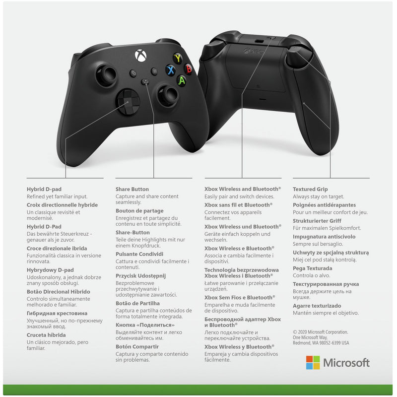Xbox Wireless Controller Carbon Black - British product