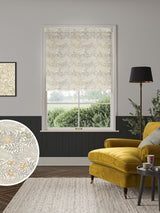 Next William Morris At Home Flint Grey Larkspur Made To Measure Roller Blind- Buy online at McGrocer
