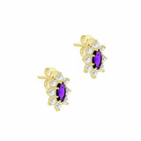Revere 9ct yellow gold flower cluster stud earrings (British brand)