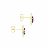 Revere 9ct yellow gold flower cluster stud earrings (British brand)