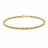 Argos Revere 9ct Yellow Gold Rope Chain Bracelet- Buy online at McGrocer