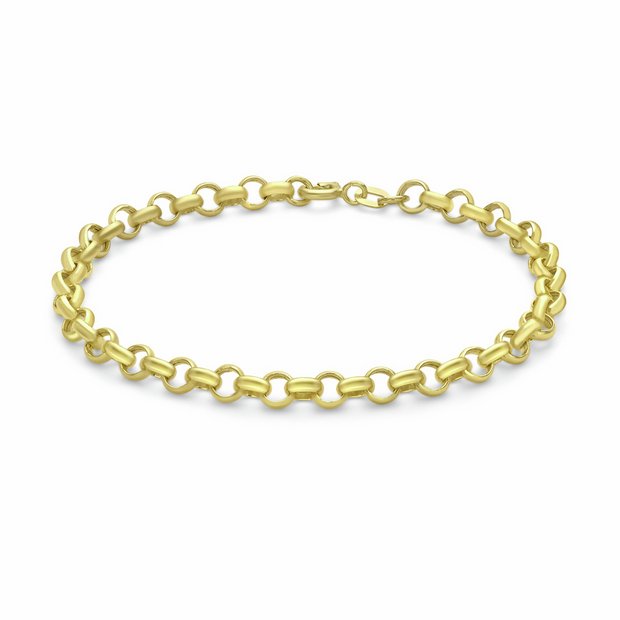 Revere 9ct yellow gold belcher bracelet 18cm (British brand)