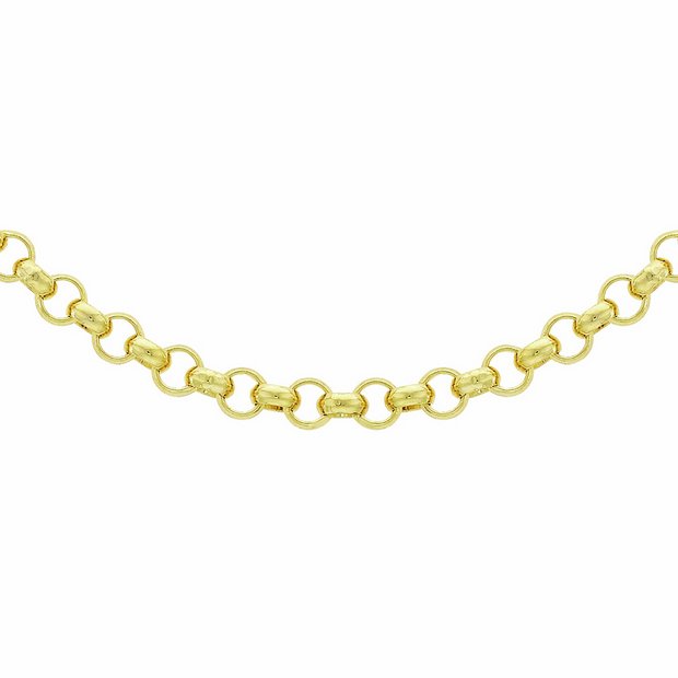 Revere 9ct yellow gold belcher chain 18 inch - British product