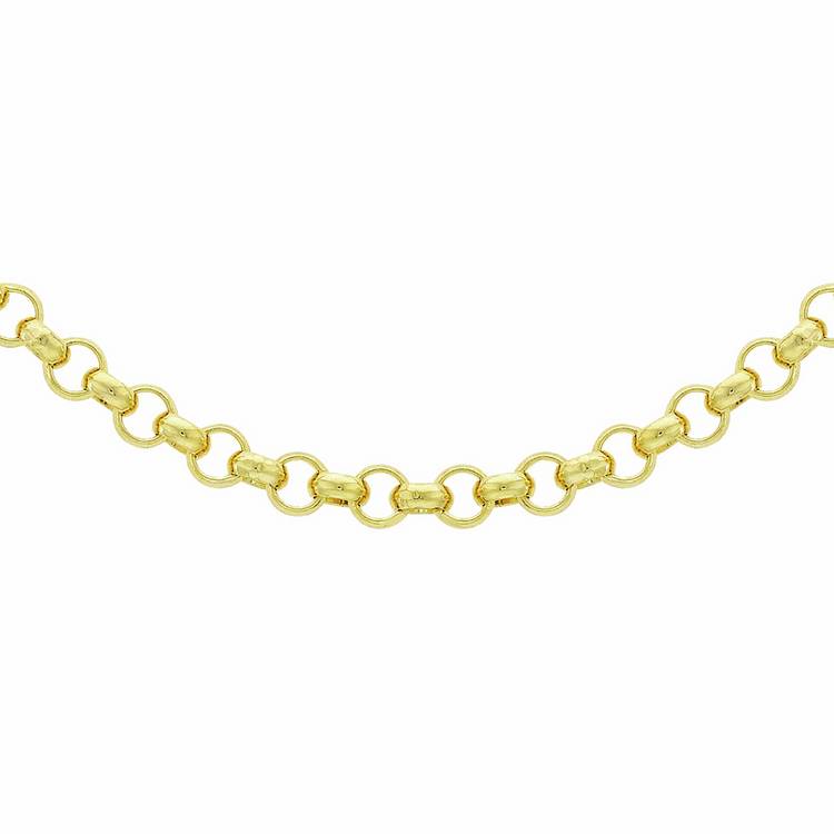 Revere 9ct yellow gold belcher chain 18 inch - British product