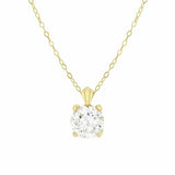 Revere 9ct yellow gold cubic zirconia pendant necklace, UK version