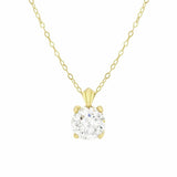 Revere 9ct yellow gold cubic zirconia pendant necklace, UK version