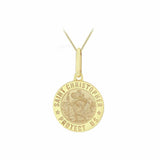 Argos Revere 9ct Yellow Gold Reversible St. Christopher Pendant Necklace Chain- Buy online at McGrocer