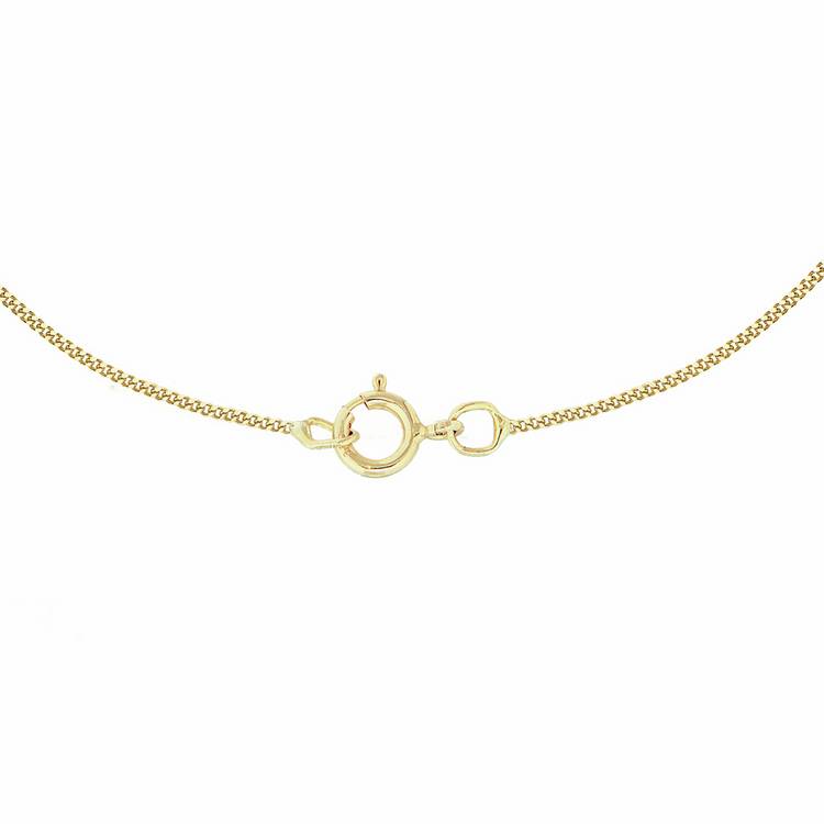 Revere 9ct gold St. Christopher pendant and curb chain, UK version