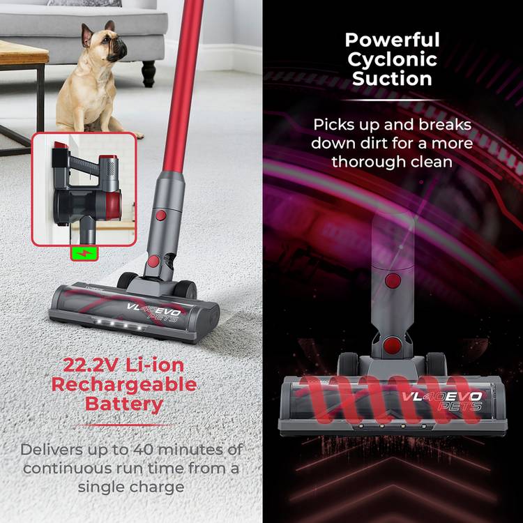 Tower VL40 Evo Pets 3-in-1 cordless vacuum cleaner (British brand)