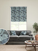 Next William Morris At Home Indigo Blue Acanthus Made to Measure Roller Blind- Buy online at McGrocer
