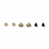 Freedom crystal starburst stud earrings set of 3 - British brand