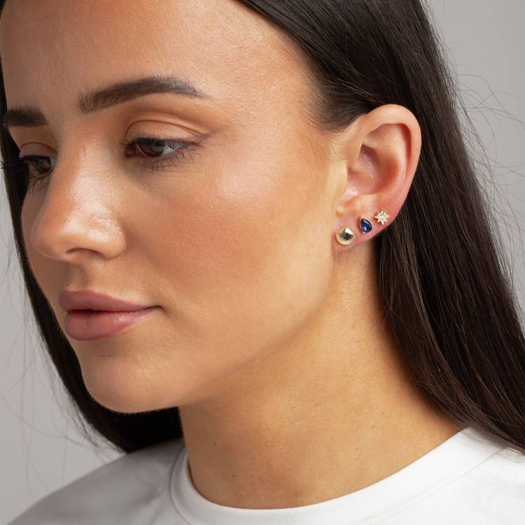 Freedom crystal starburst stud earrings set of 3 - British brand