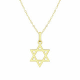 Revere Star of David pendant necklace 9ct yellow gold, UK version