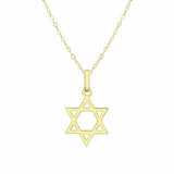 Argos Revere 9ct Yellow Gold Star Of David Pendant Necklace Chain 46cm- Buy online at McGrocer