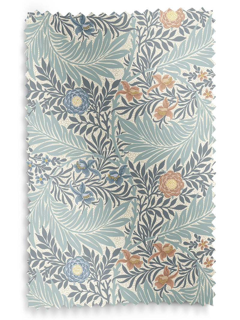 William Morris Blue Larkspur made to measure roller blind, imported from the UK