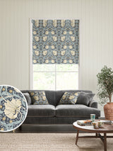 Next William Morris At Home Indigo Blue Pimpernel Made To Measure Roller Blind- Buy online at McGrocer