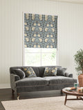 William Morris Pimpernel Indigo blue roller blind, UK version