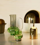 Tom Dixon portable bell table lamp with LED bulb and weighted stand, 28cm height (British brand)