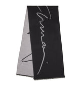 Harrods Giorgio Armani Wool-Silk Signature Scarf 40cm x 180cm- Buy online at McGrocer