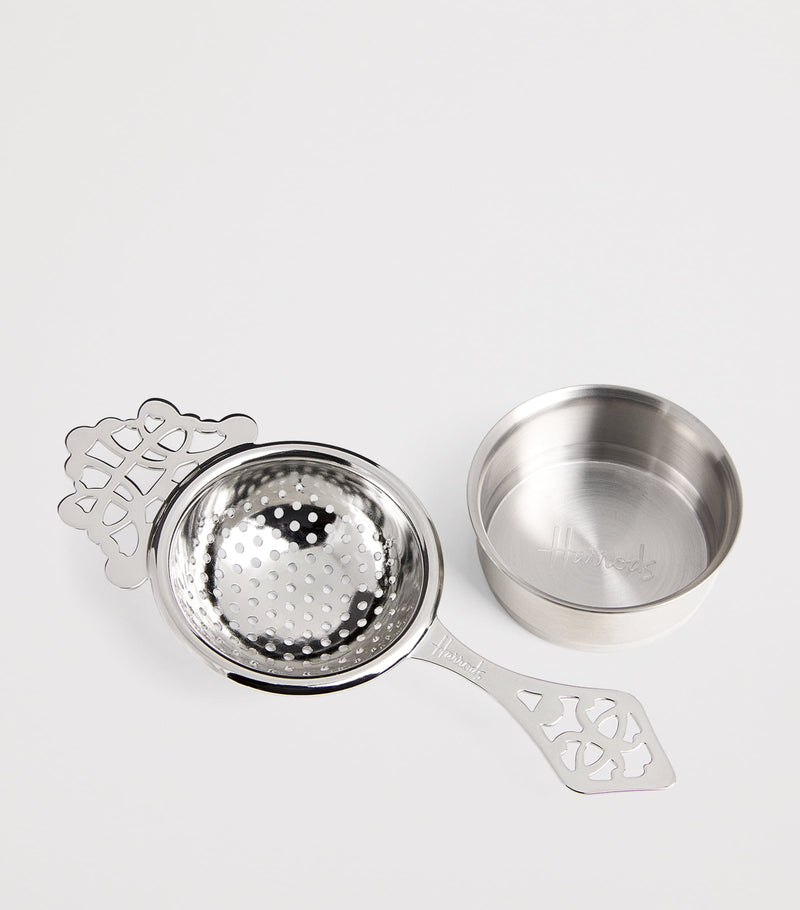 Harrods stainless steel tea strainer, UK version