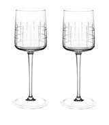 Harrods Christofle Graphik Crystal Red Wine Glasses Set of 2 (190ml)- Buy online at McGrocer