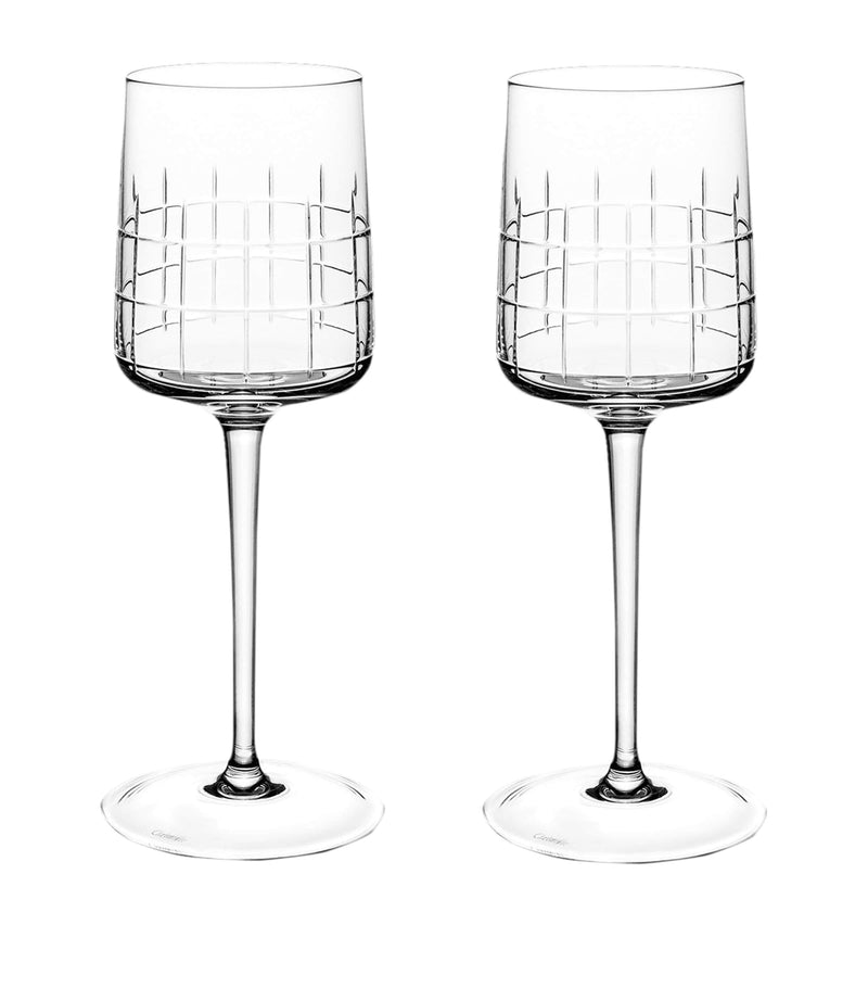 Christofle Graphik red wine glasses set of 2 190ml - British product